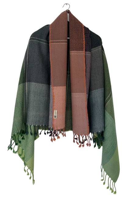 NEW! PETITE PLAID Wool Cape Hope