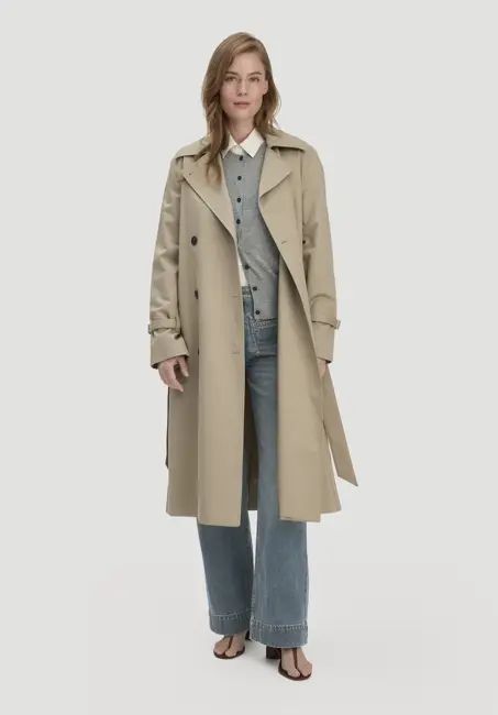 Trench coat Relaxed NATURE SHELL made of pure organic cotton