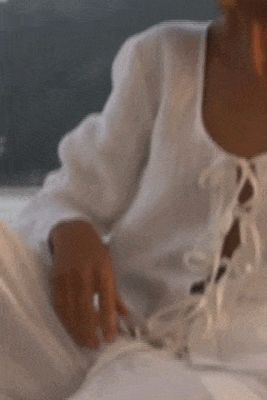 The Isa Langärmliges Kaftan-Top in Cremeweiß