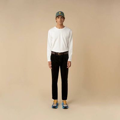 PLEATED CORDUROY TROUSERS