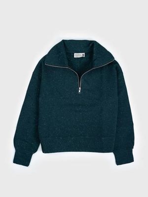 Half-zip Organic Sweatshirt | Monstera