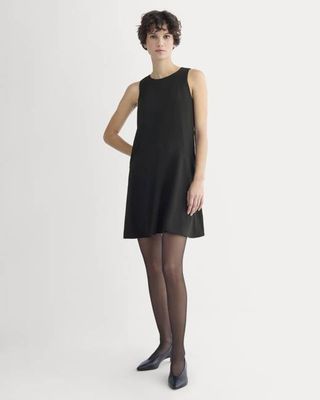 Drop Waist Mini Dress | Black