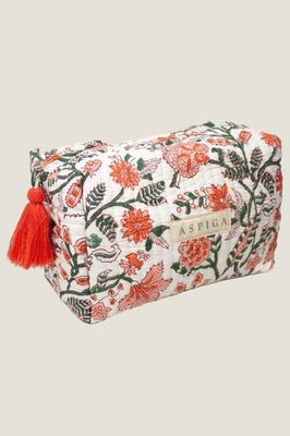 Large Wash Bag | Gardenia Pink/Green