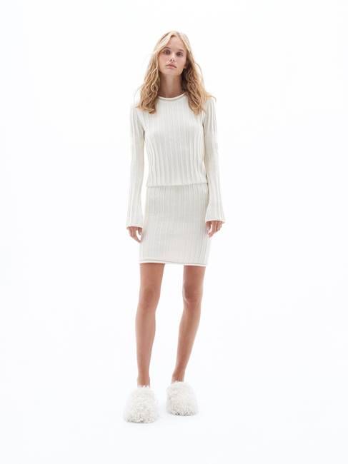 Cotton Rib Knit Skirt