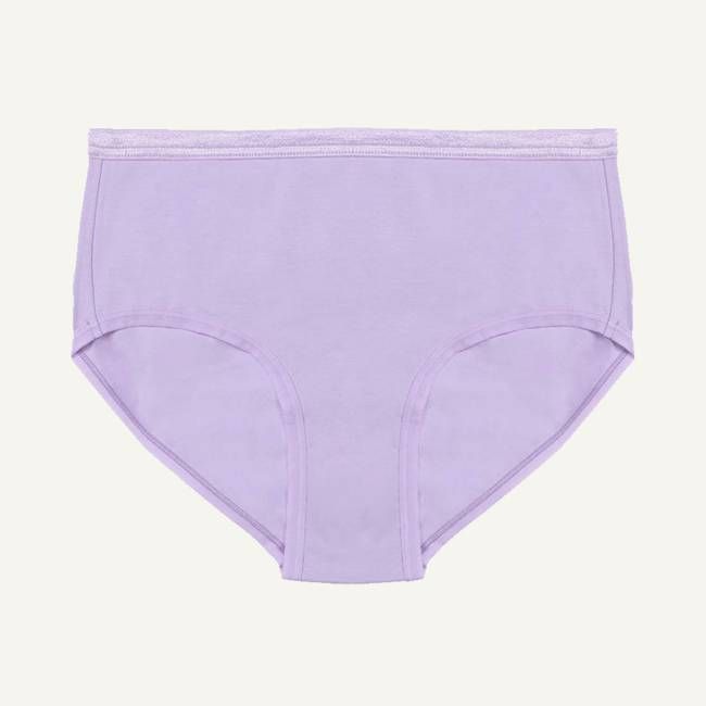 Organic Cotton Mid-Rise Brief in Petal