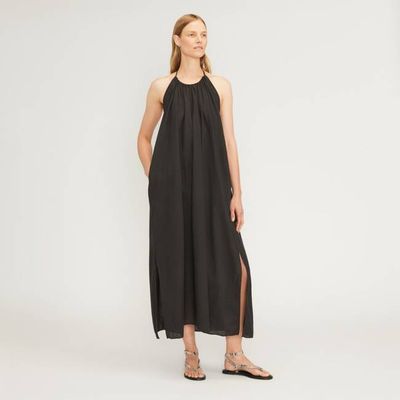 The Tie-Back Halter Dress | Black