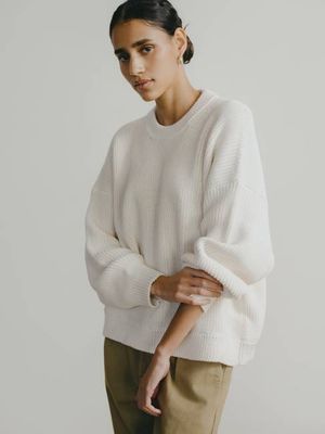 Chleo Crew, Organic Cotton, Ecru