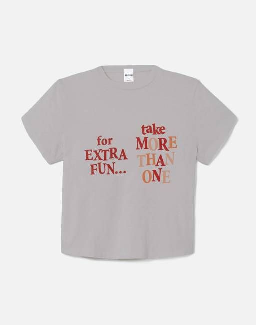 1950s Boxy Tee Coke For Fun - Heather Grey