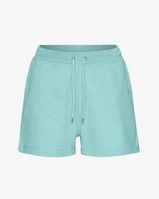 Women Organic Sweatshorts - Teal Blue