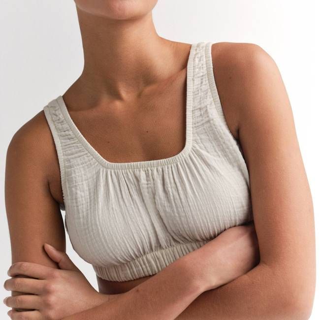 Organic Gauze Cropped Top