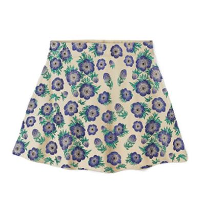 Girls Skort with Pockets: Purple Poppies
