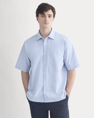 Lightweight Short-Sleeve Oxford | Light Blue