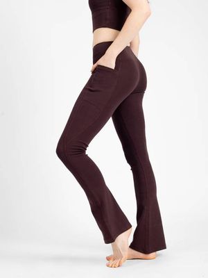 PlantTec™ Organic Flare Leggings | Espresso