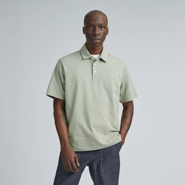The Premium Weight Relaxed Polo | Seagrass