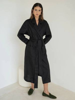 Relaxed-fit Linen Trench Coat