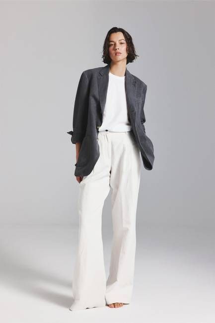 LAPO BLAZER IN DARK GREY HEMP