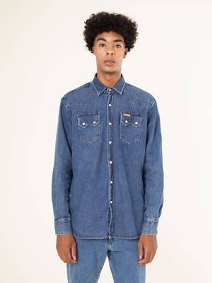 MID BLUE BUFALO DENIM SHIRT