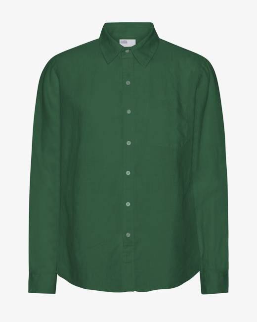 Linen Shirt - Emerald Green