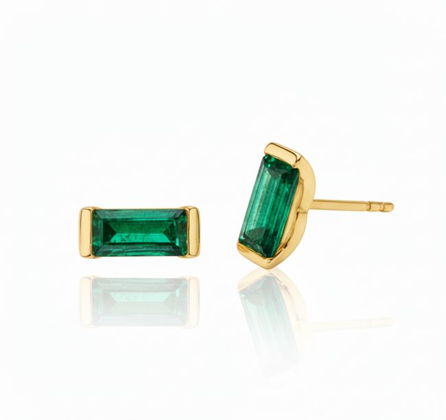 Linéa Baguette Stud Earrings