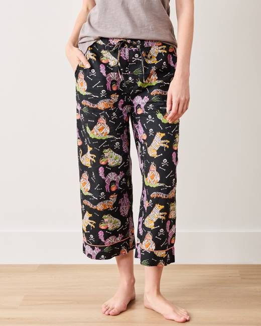 Monster Mash - Cropped PJ Pants - Haunted House