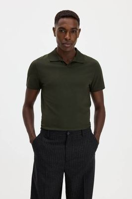 Stretch Cotton Polo T-Shirt
