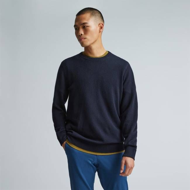 The Grade-A Cashmere Crew | Dark Navy