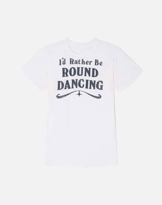 Vintage 90s Round Dancing Tee - #1507
