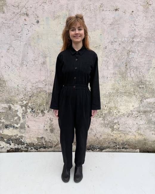 Lowie Long Sleeve Black Boilersuit
