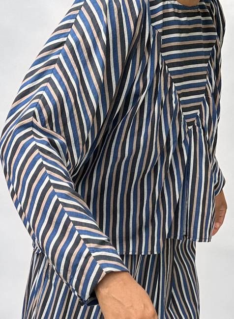 Nikki top, Acadia stripe