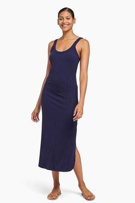 West Organic Rib Tank Dress - Midnight Organic Rib