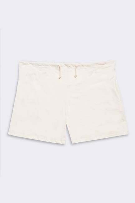 Women's Organic Drawstring Only Lounge Shorts in Natural