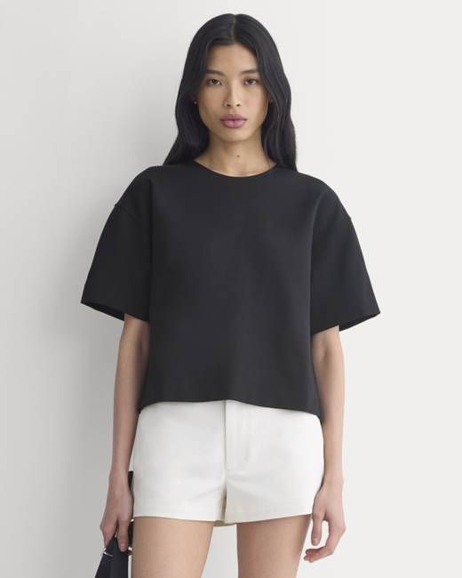 Ponte Oversized Tee | Black