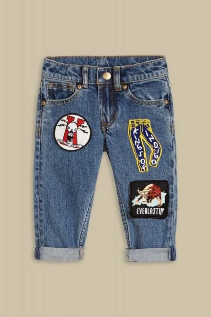 BABY JEANS | BIO STRETCH BLUE BADGE ALLOVER