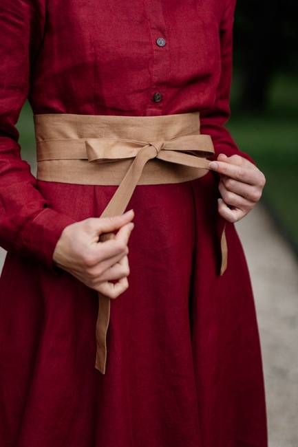 Ribbon – Adjustable Linen Waist Wraps