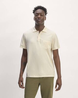 The Essential Organic Garment-Dyed Polo | Parchment