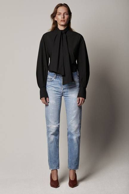 Exaggerated Bow Blouse | Black