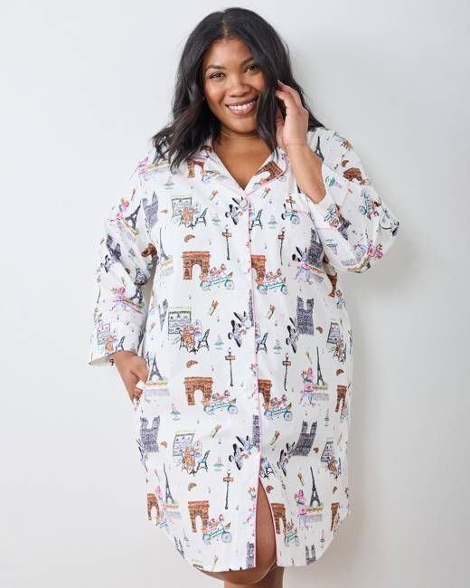 Paris Getaway - Sleep Shirt - Cloud