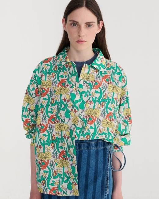 Bobo Choses Herbalist Pattern Collar Shirt