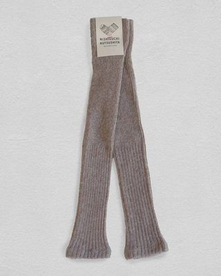 Alpaca Leg and Arm Warmers in Beige