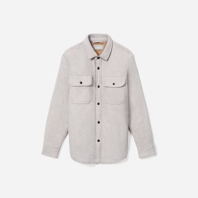 The ReNew Fleece-Lined Heavyweight Overshirt | Heathered Burnt Sugar