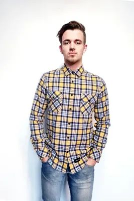 Duurzaam ruiten overhemd Kovale | check navy gold grey - common | era