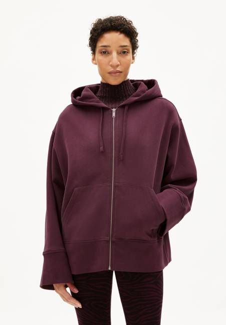 TALIMAA SWEATJACKET | dark cranberry