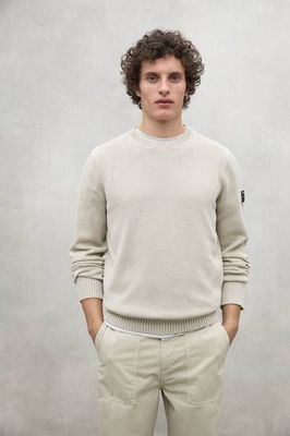 BEIGER PULLOVER MIT SCHWANZ