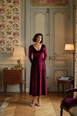 Azure Velvet Dress
