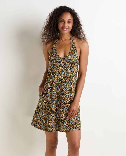 Plumeria Halter Dress