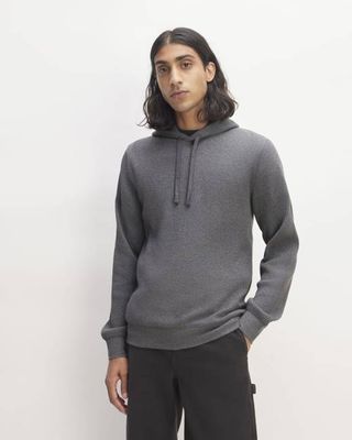 The Waffle-Knit Hoodie | Heathered Charcoal
