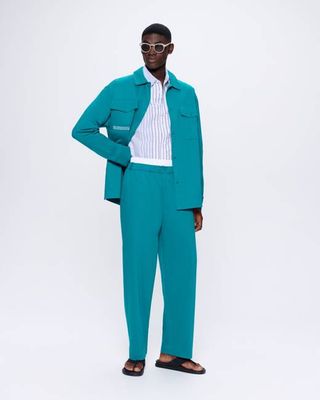 Archive Mens Interlock Trouser—Malachite Green