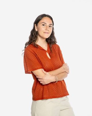 Pointelle Blouse copper