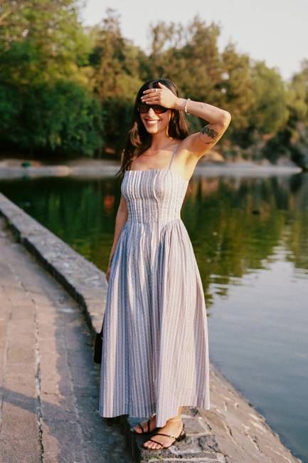 The Nile Dress | Meadow Stripe