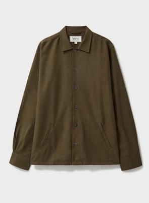 Regenerative Cotton Flannel Dorset Moss St James Overshirt